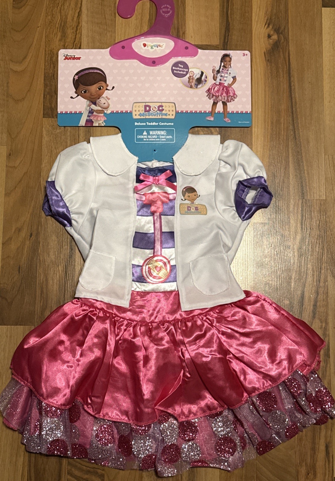 Disguise Deluxe (XS 3T/4T) Toddler DOC MCSTUFFINS Costume with Toy Stethoscope