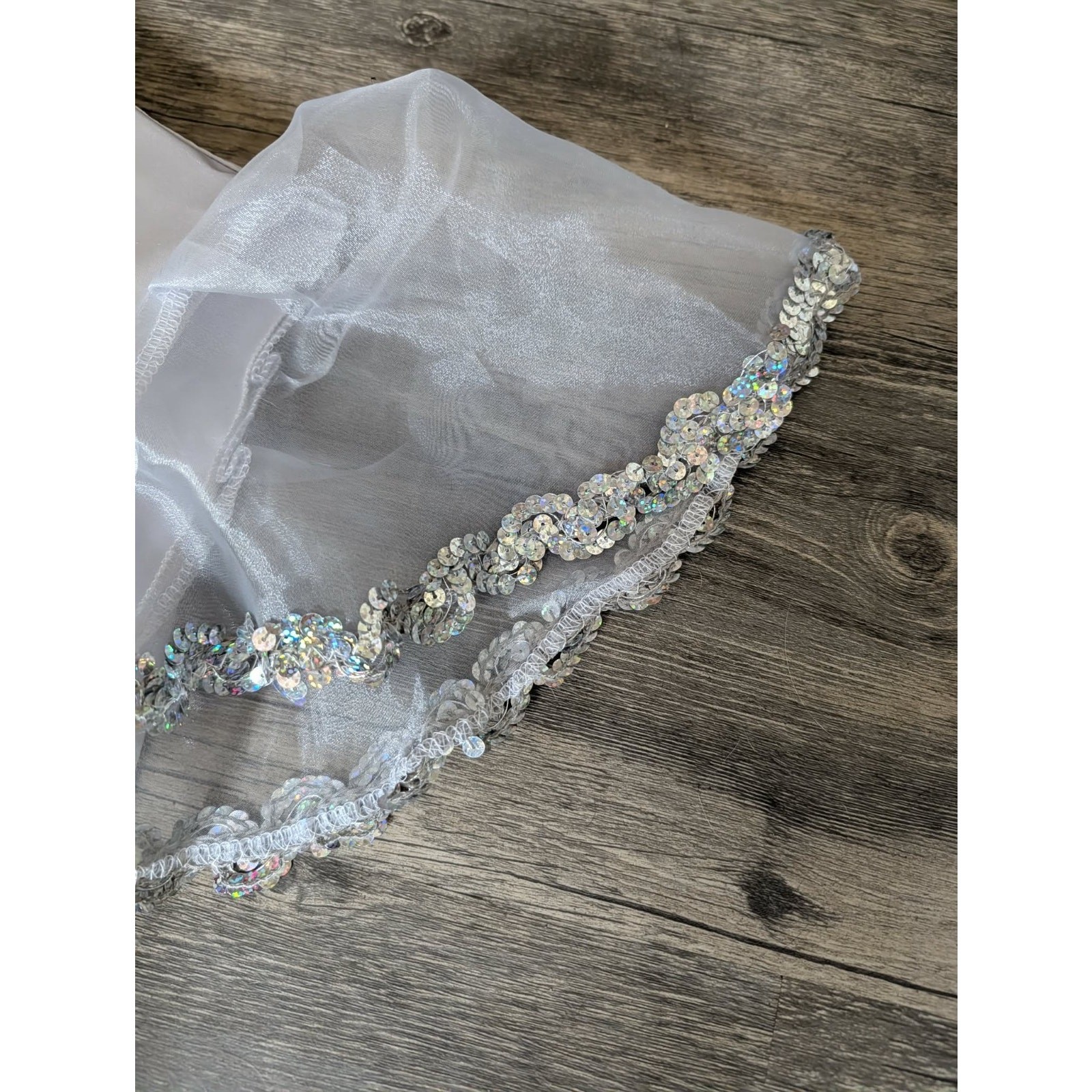 Bienville Costumes Silver Princess Fairy Dress Sequins Size L Halloween Cosplay