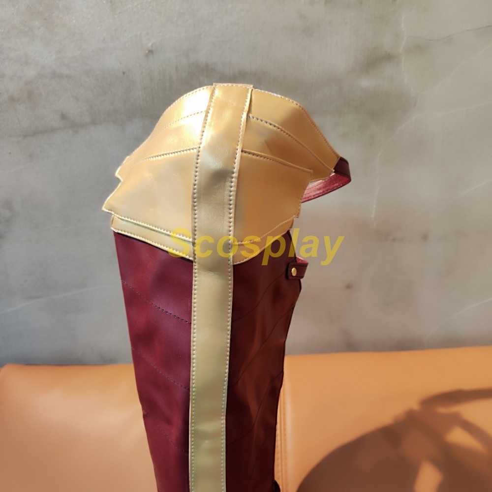 Wonder Woman Cosplay Boots Diana Prince Over Knee Armor Shoes Female Footwear