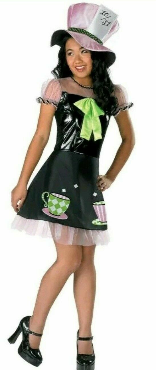 M 7 8 Teacups MAD HATTER DRESS Up Costume Alice in Wonderland Halloween NWT