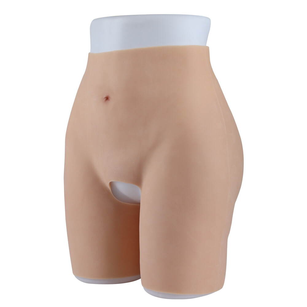 Silicone Short Pants Plump Butt Open Crotch Hip Up For Transgender Crossdresser