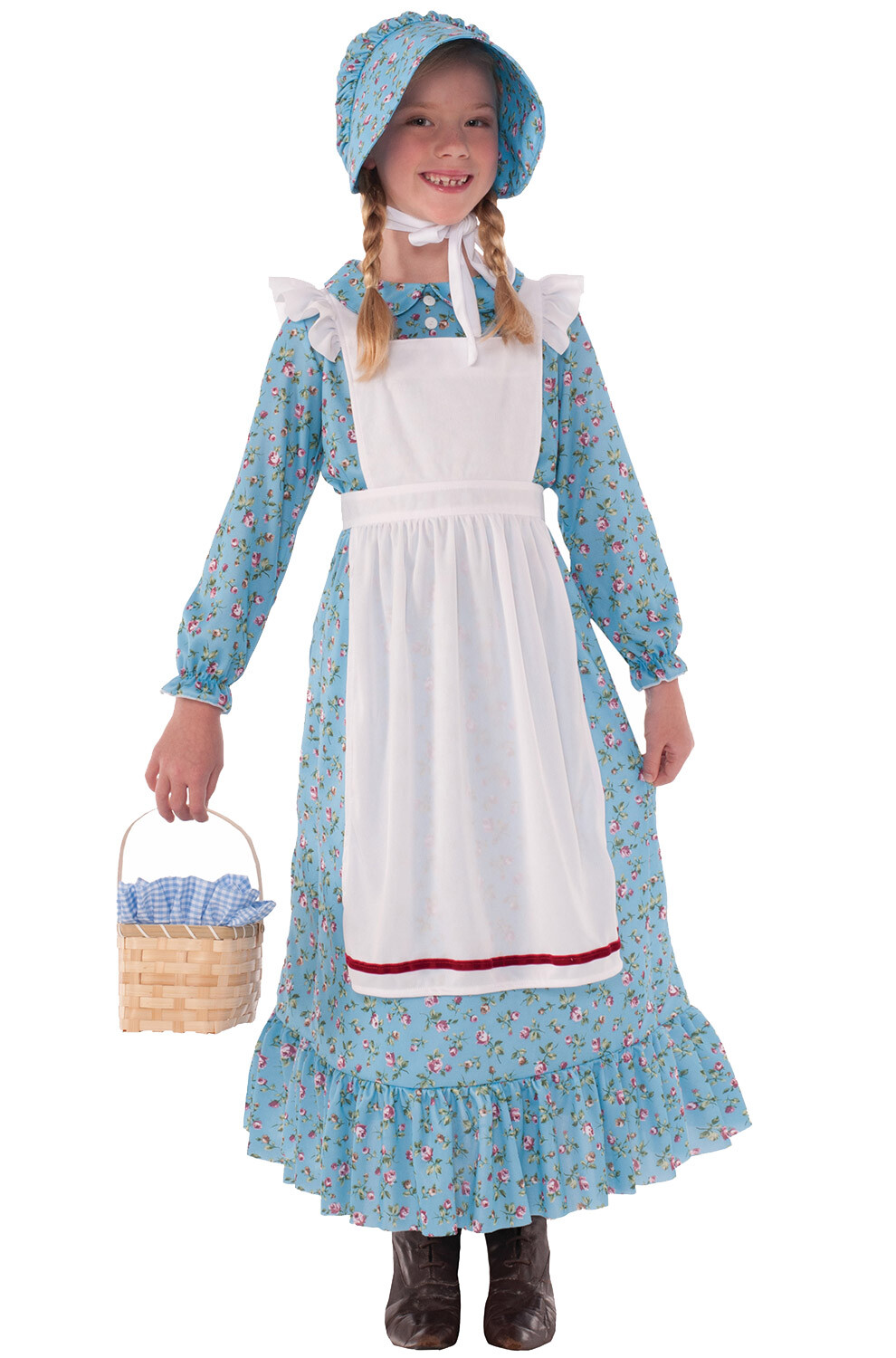 American Colonial Pioneer Girl Child Costume (Large)