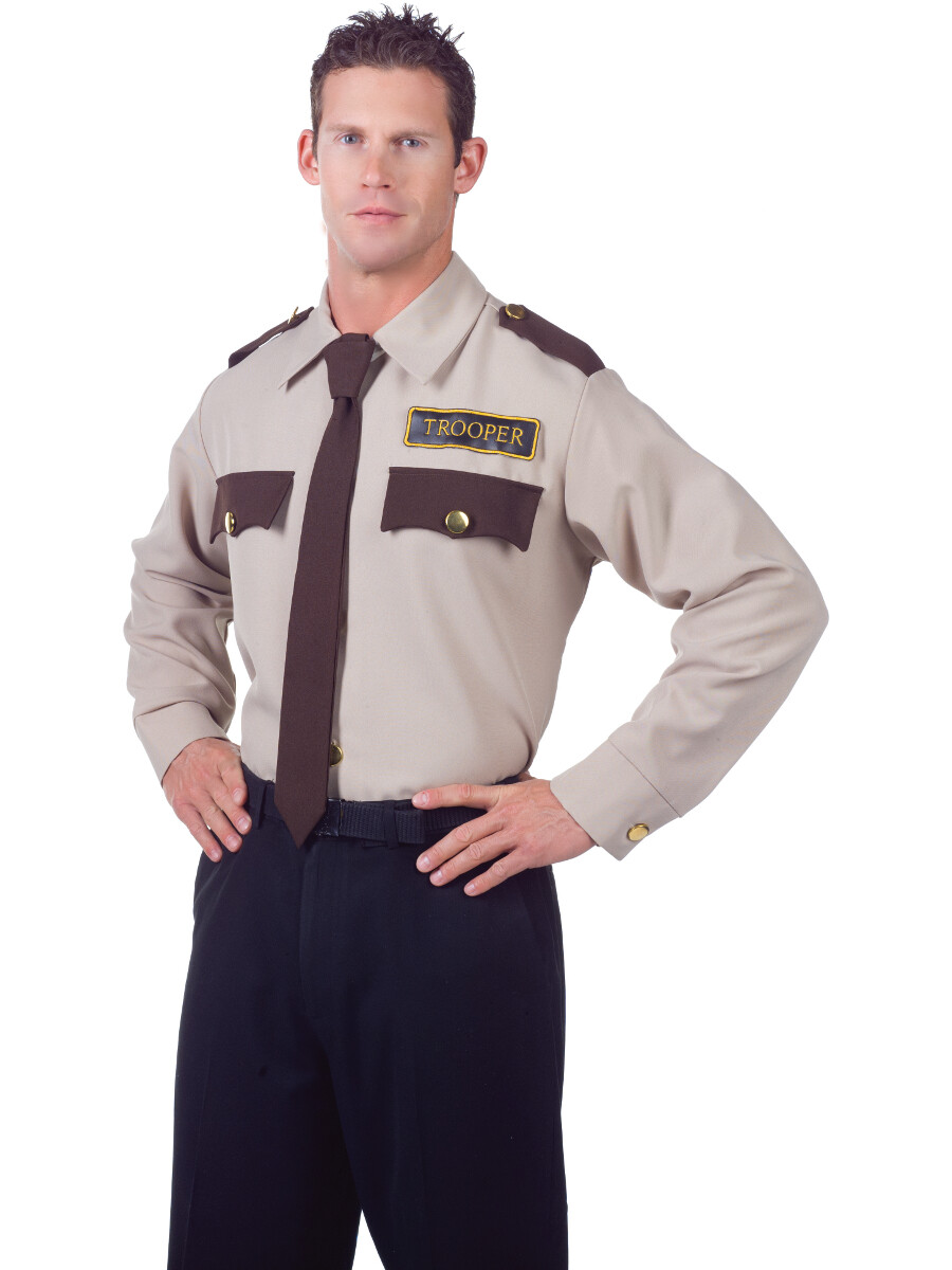 Men’s State Trooper Law Enforcement Costume Shirt