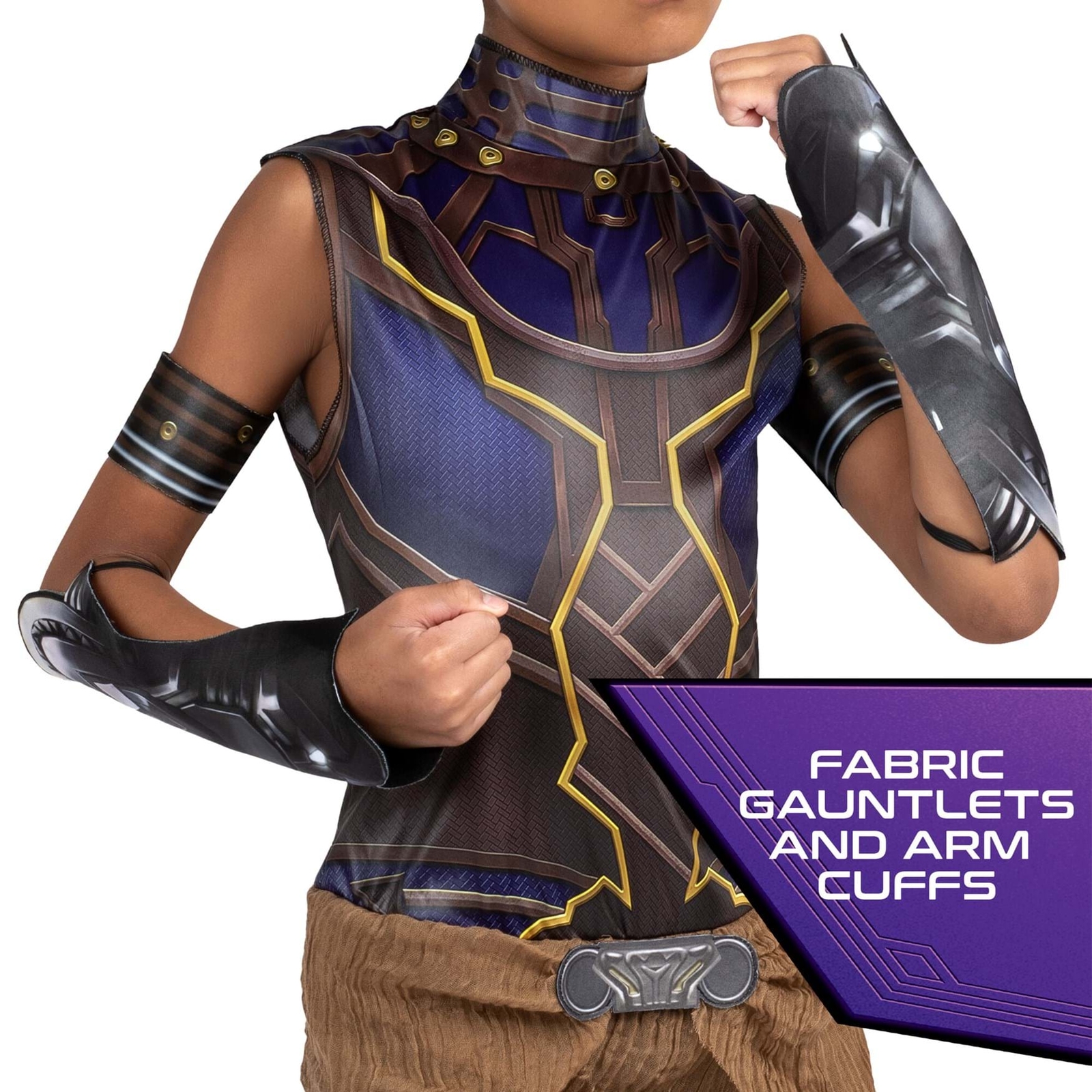 Jazwares Black Panther Shuri Girls 3-PC Jumpsuit & Bands Halloween Costume: S-L