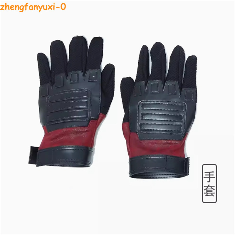 Deadpool Red Cosplay Costume Deadpool Suit Jumpsuit Halloween Accessories Shoes
