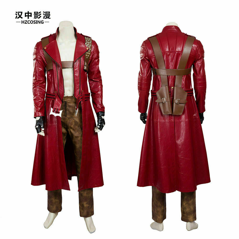 Details about Devil May Cry 3 Dante Cosplay Costume Leather Outfit (no pants) *