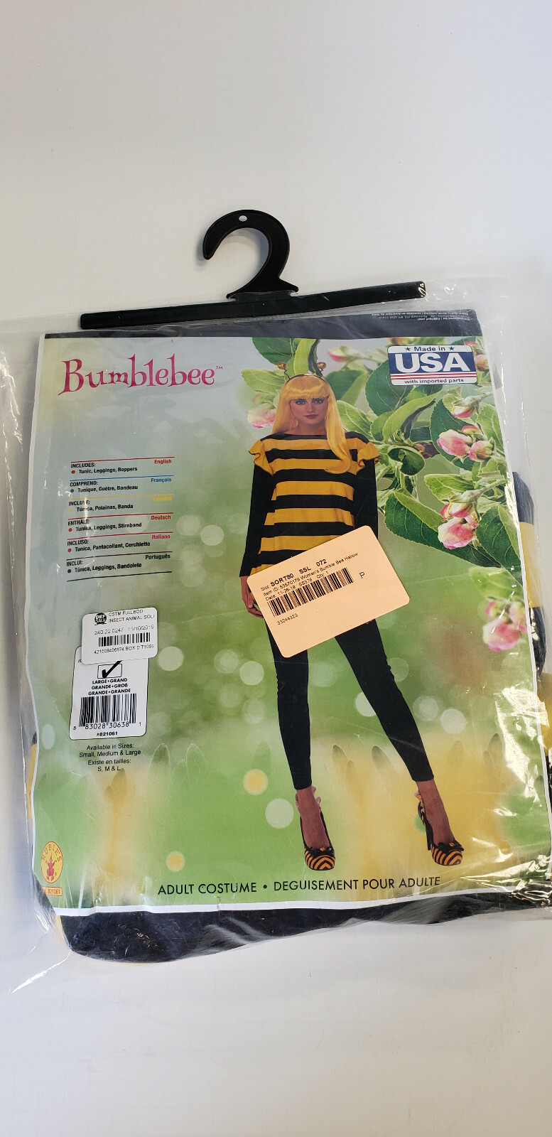 Halloween costume Rubies Bumble Bee Adult size L fits dress size 14-16