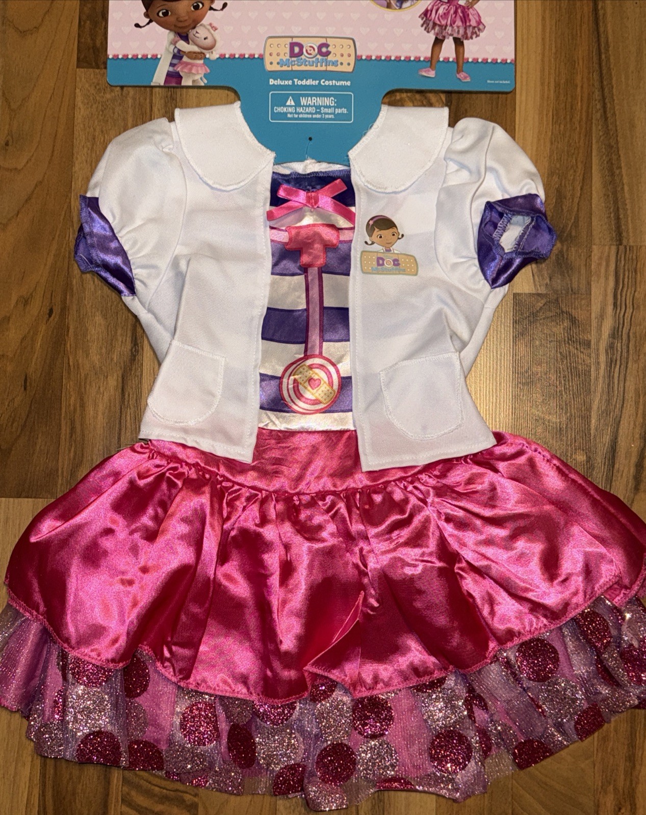 Disguise Deluxe (XS 3T/4T) Toddler DOC MCSTUFFINS Costume with Toy Stethoscope