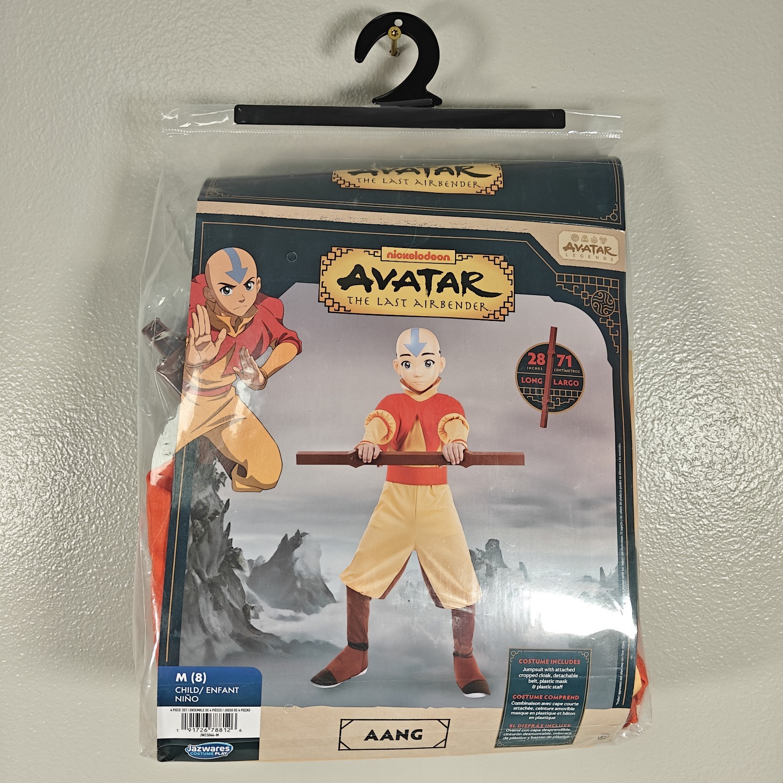 Kids Deluxe Avatar: The Last Airbender Aang Jumpsuit – Jazwares Size M (8-10)