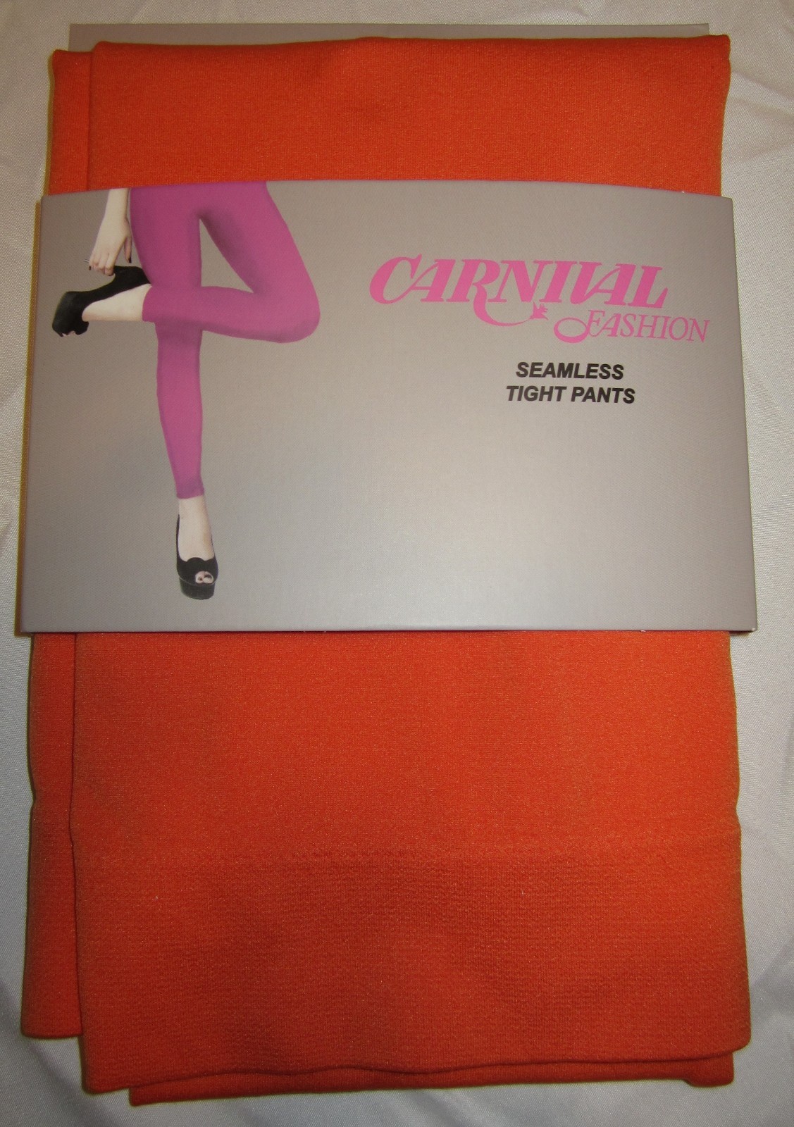 Women’s Full Length Seamless Microfiber Leggings, Orange L/XL, Free Shipping!