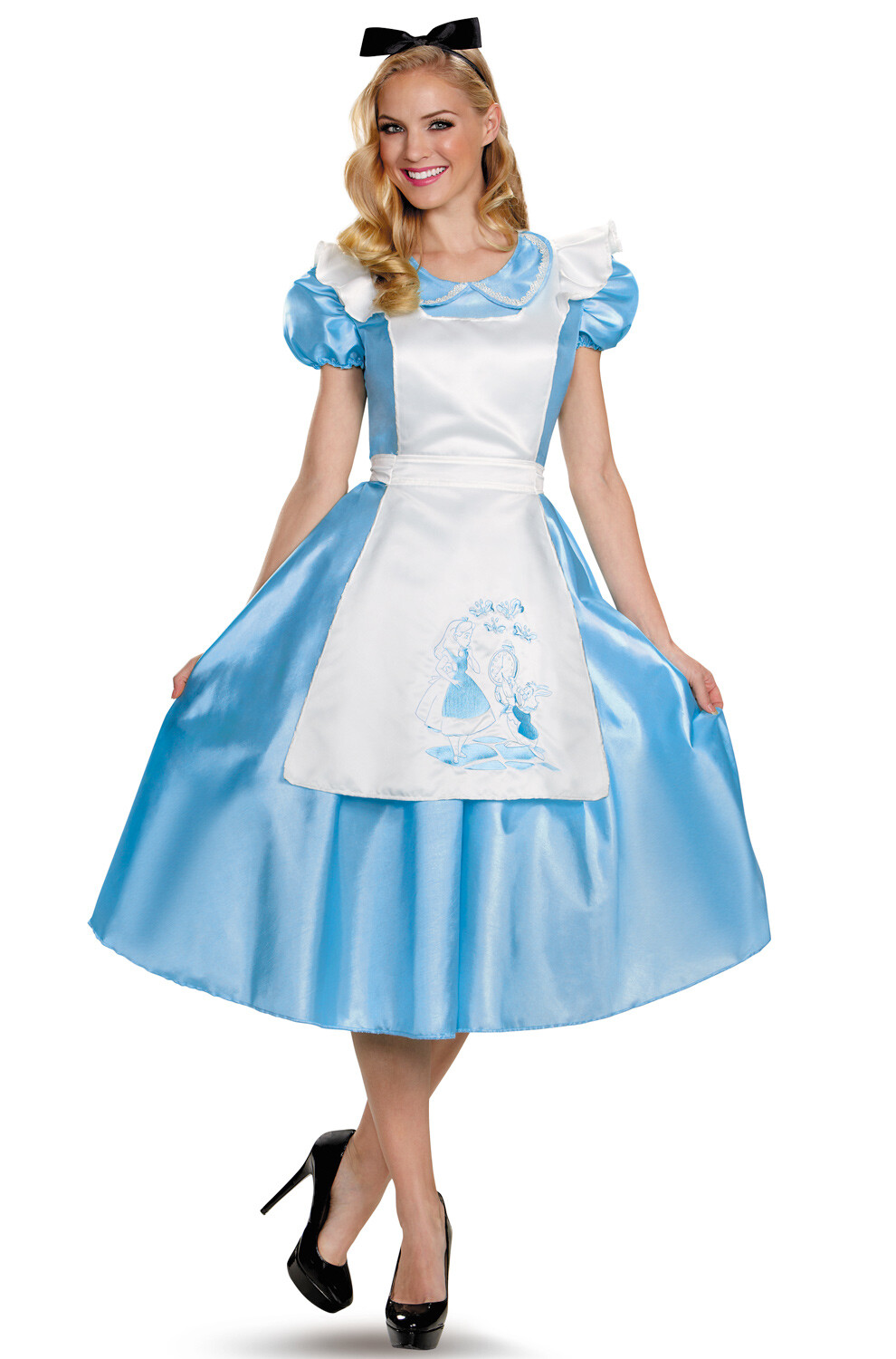 Brand New Classic Alice in Wonderland Deluxe Adult Costume