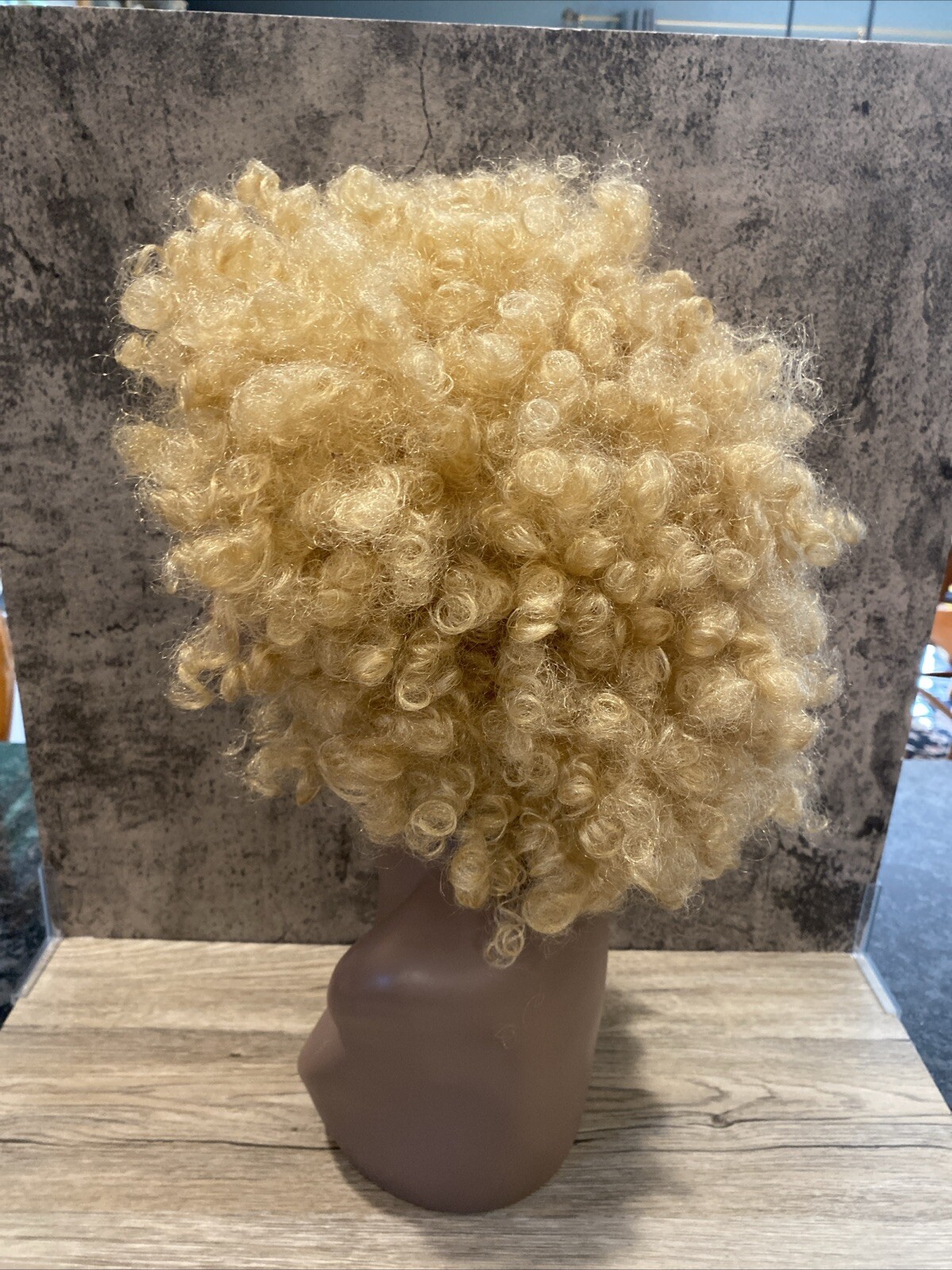 Afro wig costume wig By PMG Halloween large Blonde Afro wig blonde curly wig