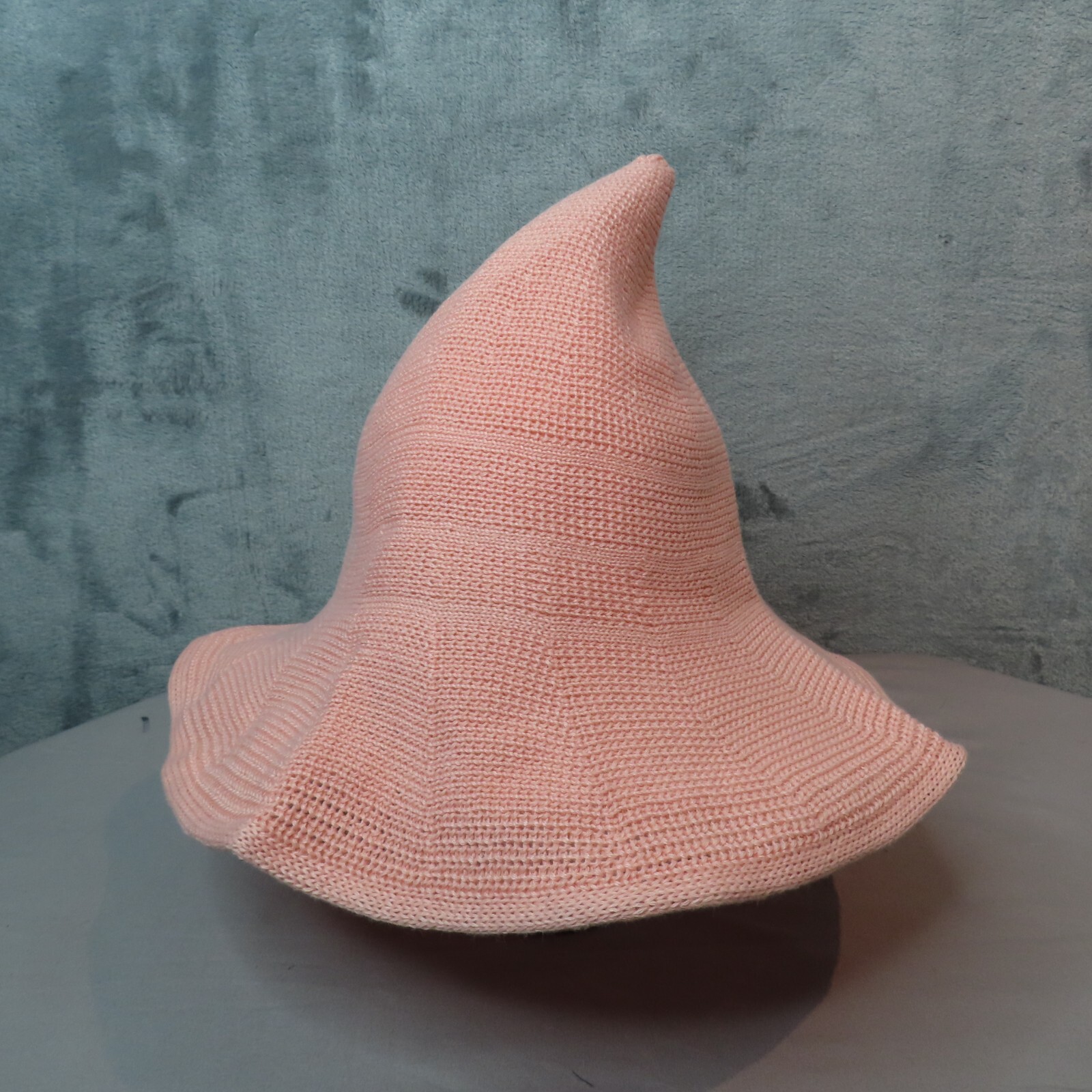 PINK WITCH HAT Woven Knit Costume Glinda Good Witch Halloween Cosplay Womens OS