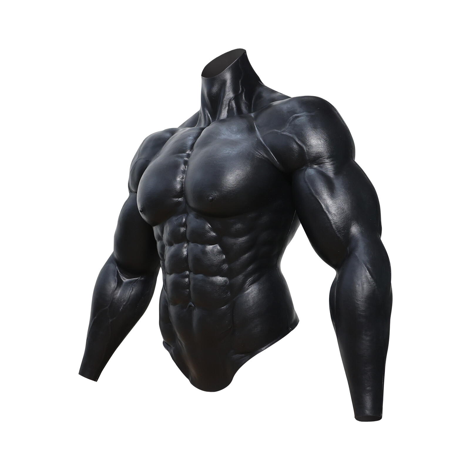 SMITIZEN Black Silicone Muscle Suit with Arms Realistic muscle pant fetish