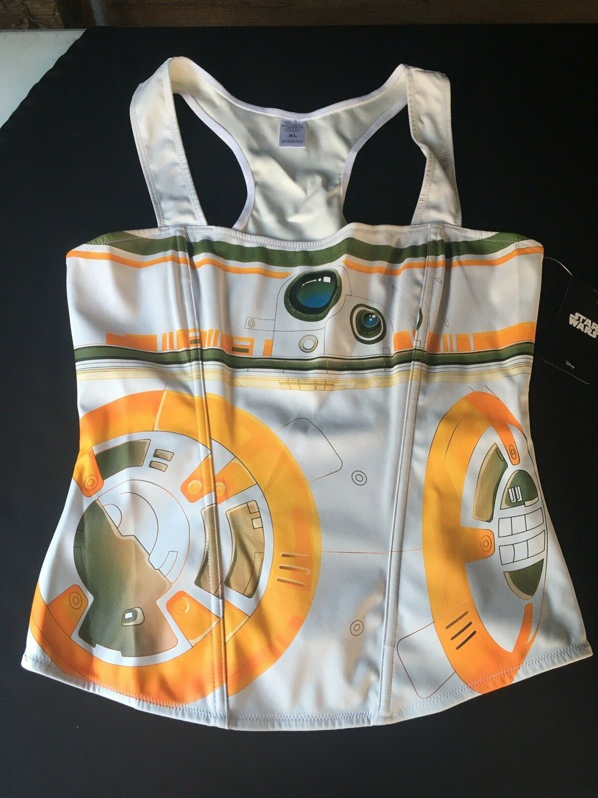 Star Wars BB-8 Corset Cosplay Top Boned Racerback Droid Costume Size: L/XL NWT