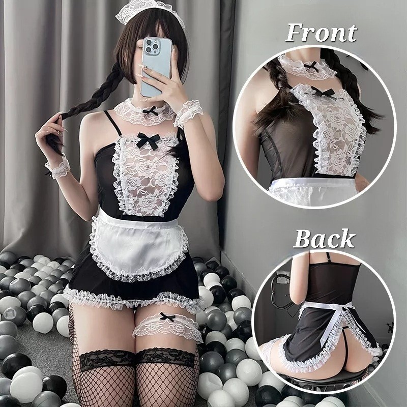 In hand/Ready2Ship Cosplay French Maid Lingerie Outfit One Size