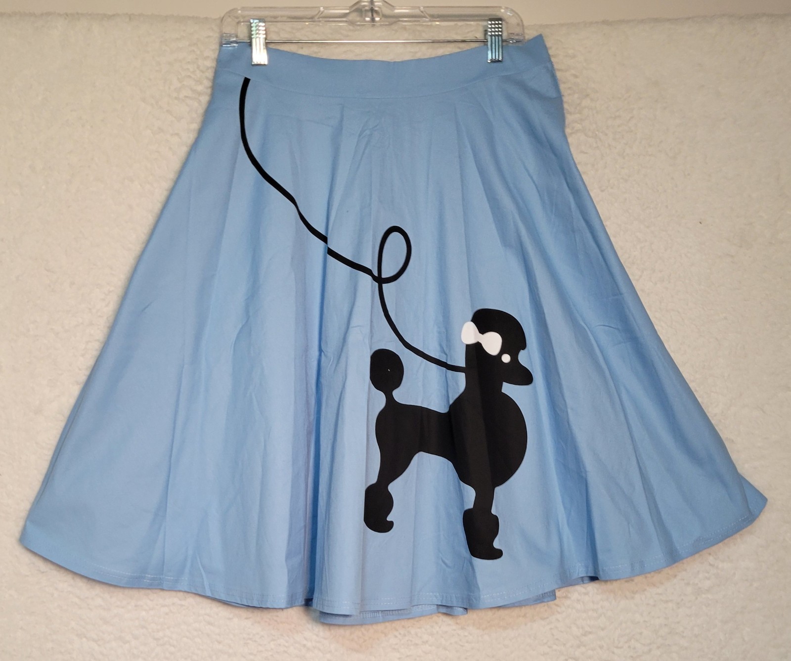 Chartou Collection Poodle Skirt Sz L Light Blue NEW NWT 1/2 Zip Below Knee 1639