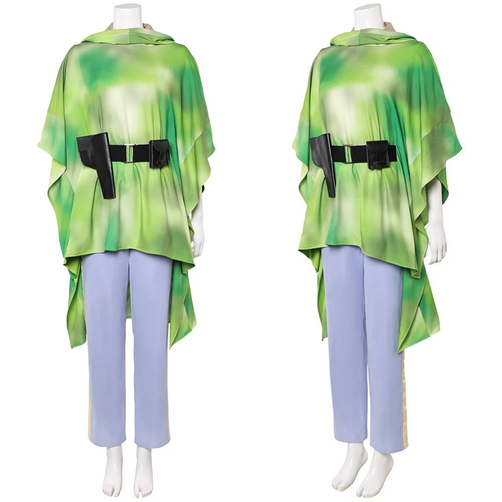 Cosplay Star Wars Princess Leia Green Cloak Jedi Costume Halloween Carnival Suit