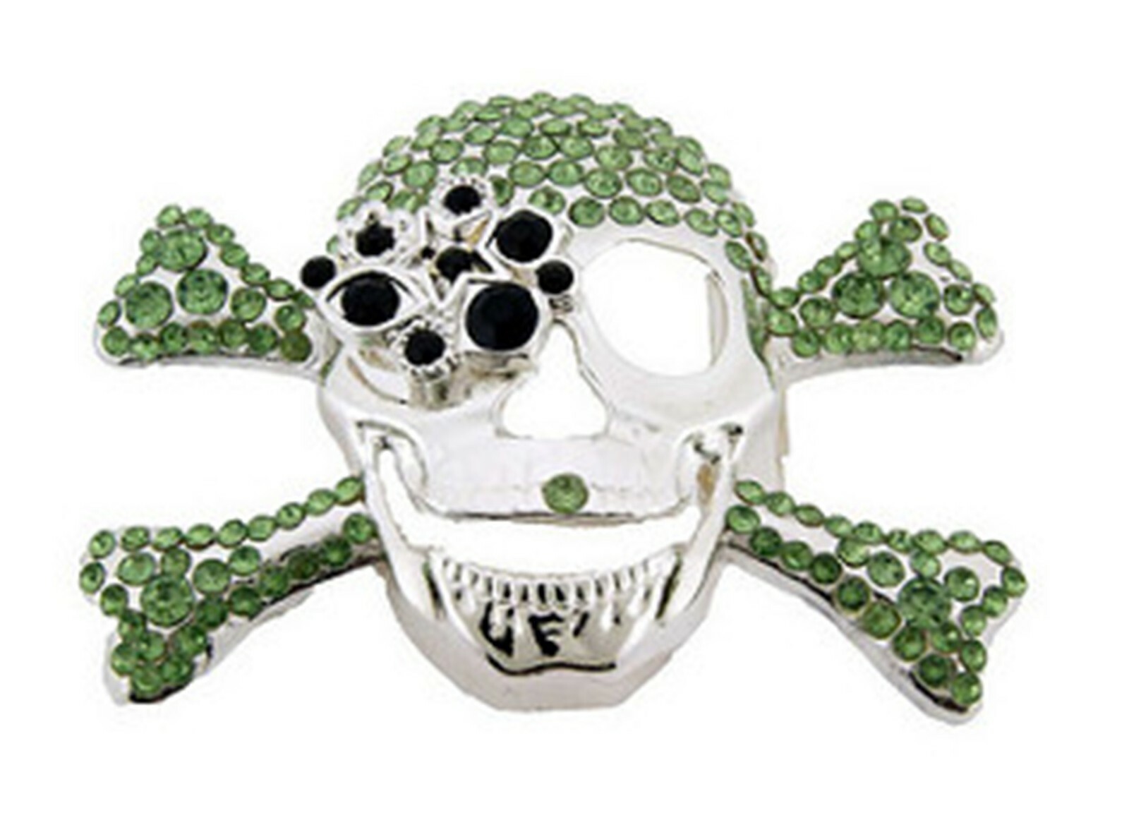 Skull Belt Buckle Men’s Women Blinged Out Rhinestones Rock Hip Halloween Costume