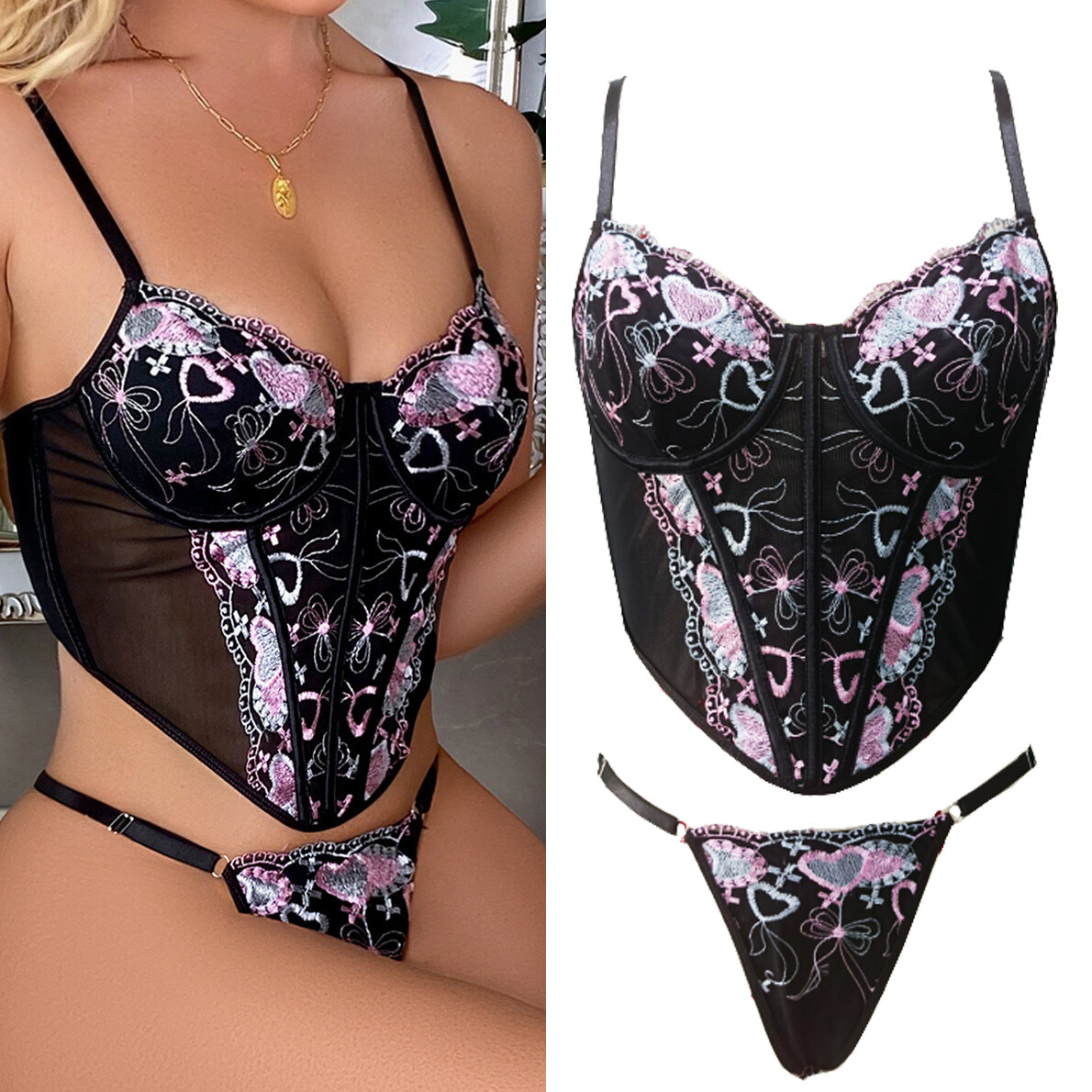 Valentine Purple Sexy Cosplay Costume Outfit Lingerie Underwear Nightwear Teddy
