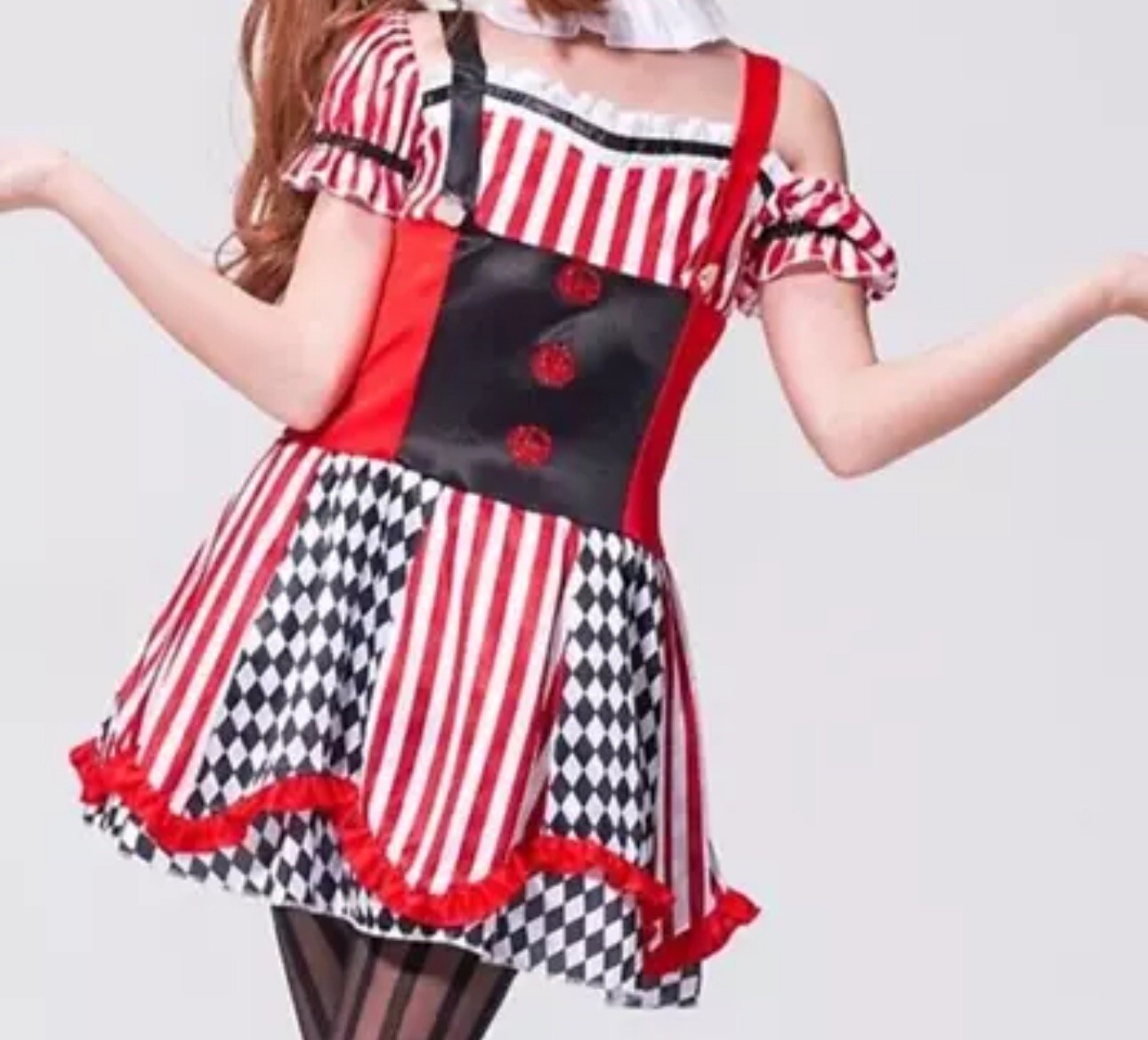 Girl’s Clown Fancy Dress Costume includes Dress Only size 8-10yr