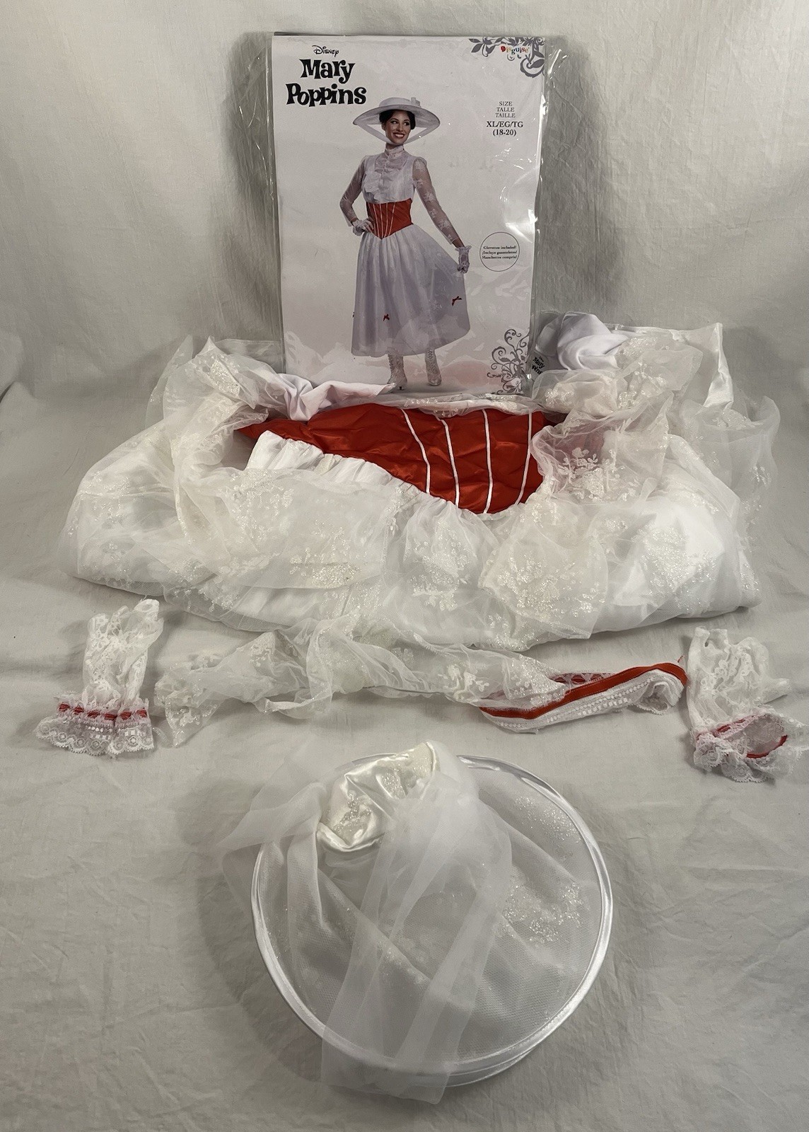 Disney Mary Poppins Halloween Deluxe Costume Adult Extra Large XL 18-20