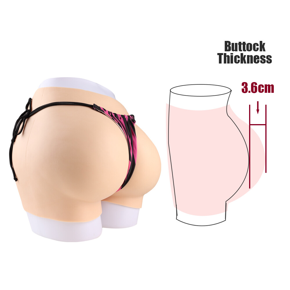 Open Crotch Silicone Hip Pants Buttocks Panty Underwear For Crossdresser Unisex