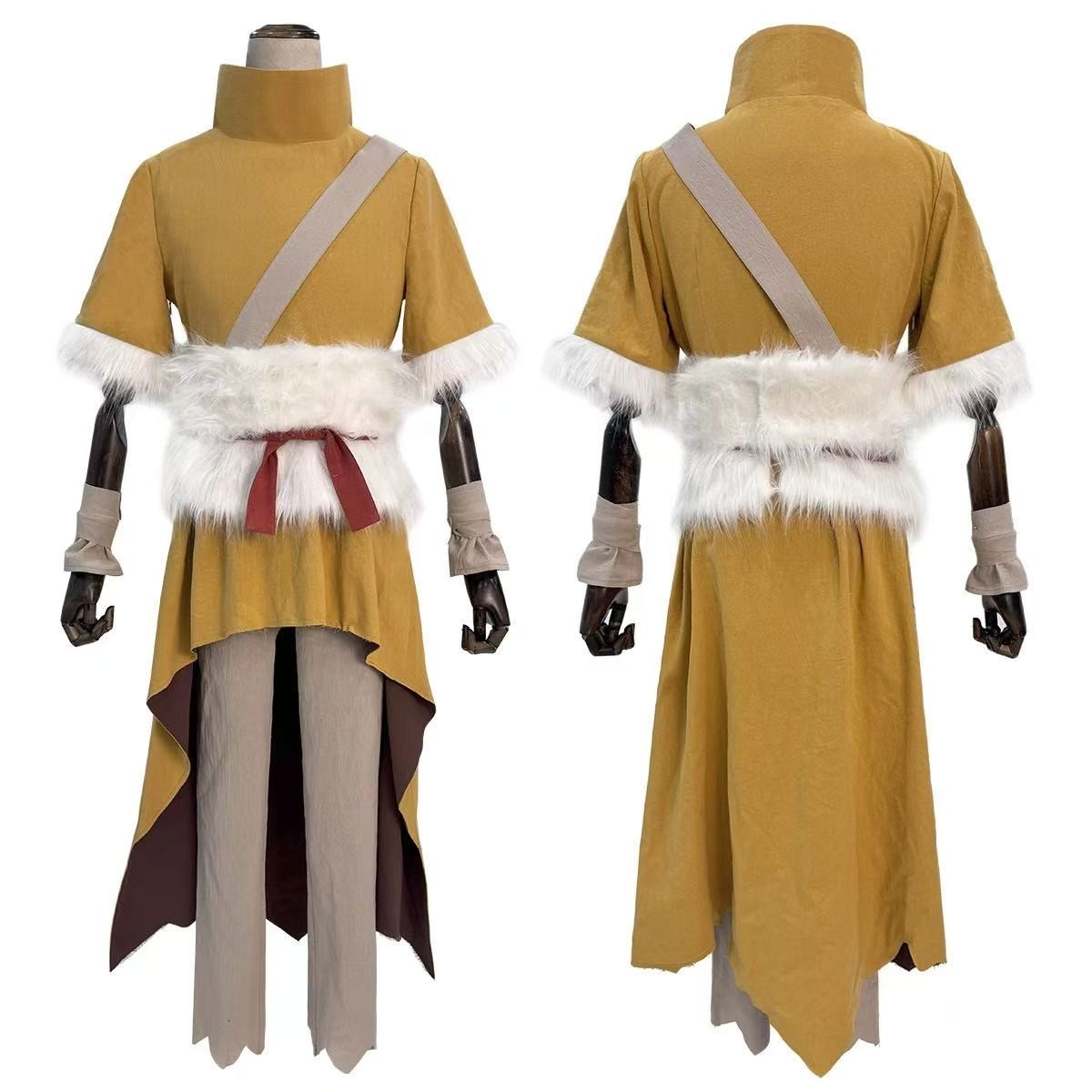 Dr.STONE Saionji Ukyo Cosplay Costume Coat Pants Set w/Belt Bandage Hat Outfit