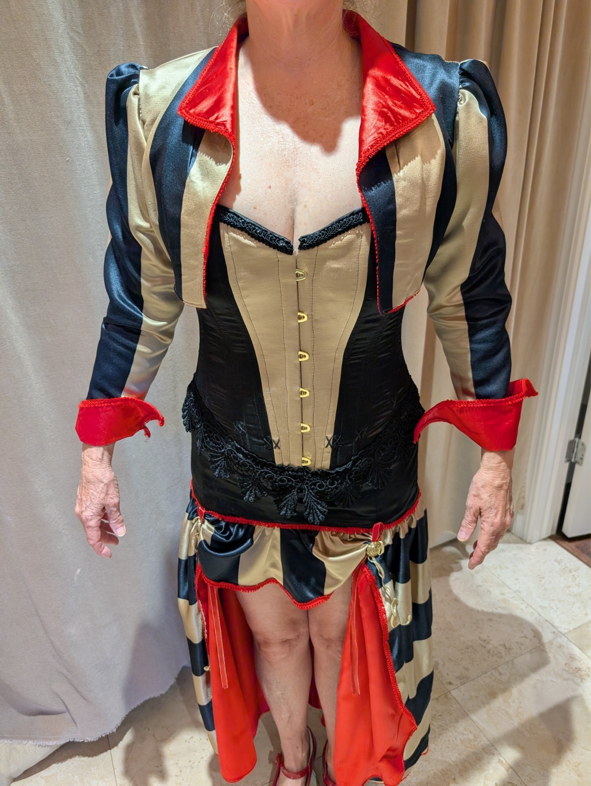 Custom Handmade Steampunk Pirate Costume Corset Jacket Skirt Women’s M OOAK