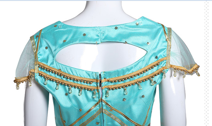 Adult Aladdin Princess Jasmine Cosplay Dress Halloween Costume