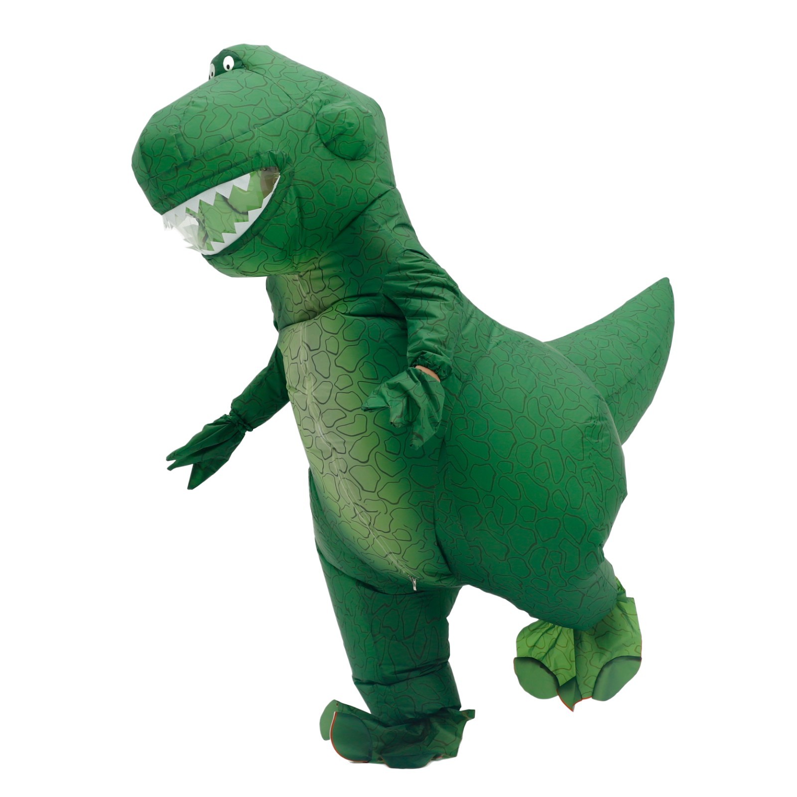 Cute Green T-rex Inflatable Costume Adult Blow Up Halloween Cosplay Party Outfit