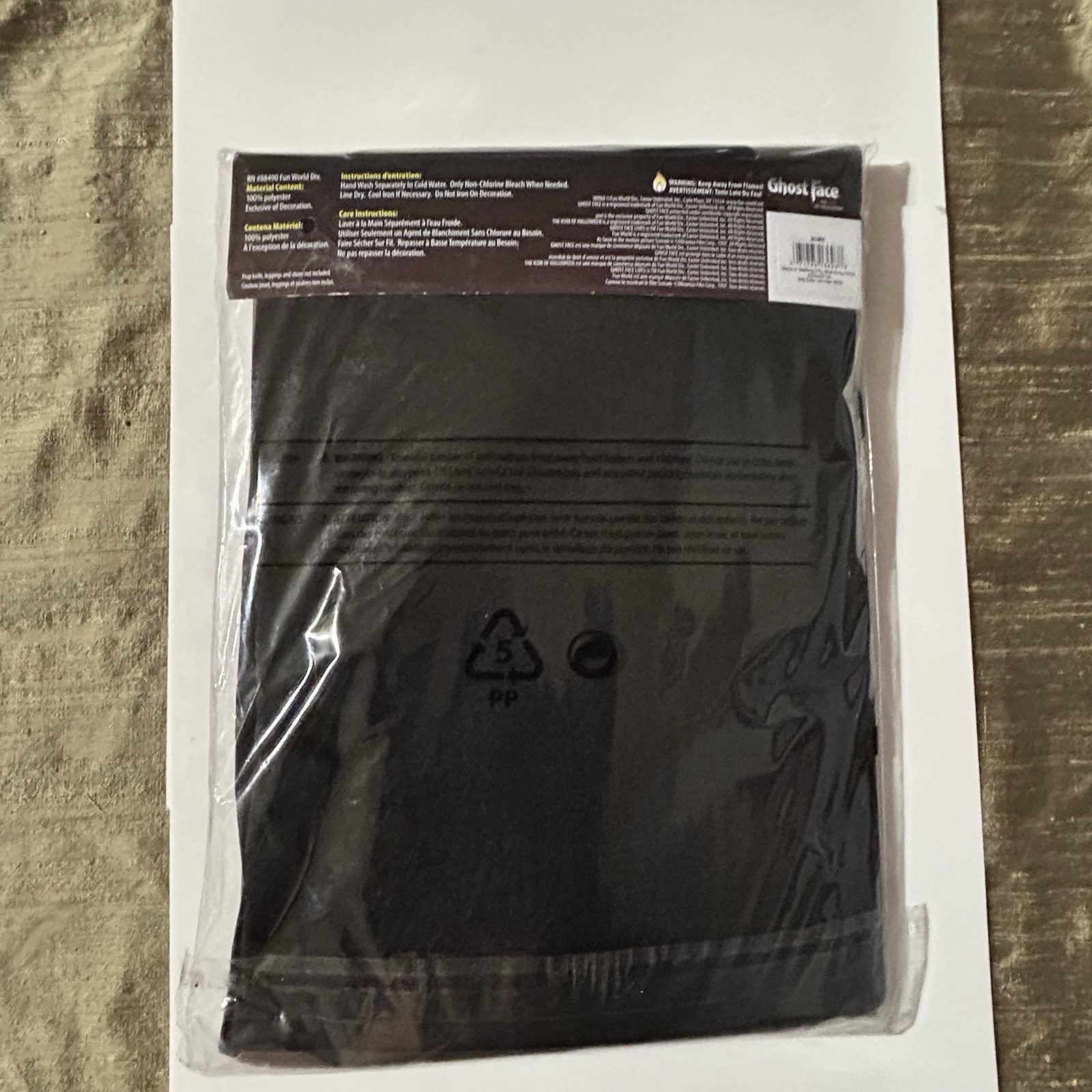 Adult Ghost Face Lives Scream Hooded Poncho Scream Costume One Size 4-14 NEW