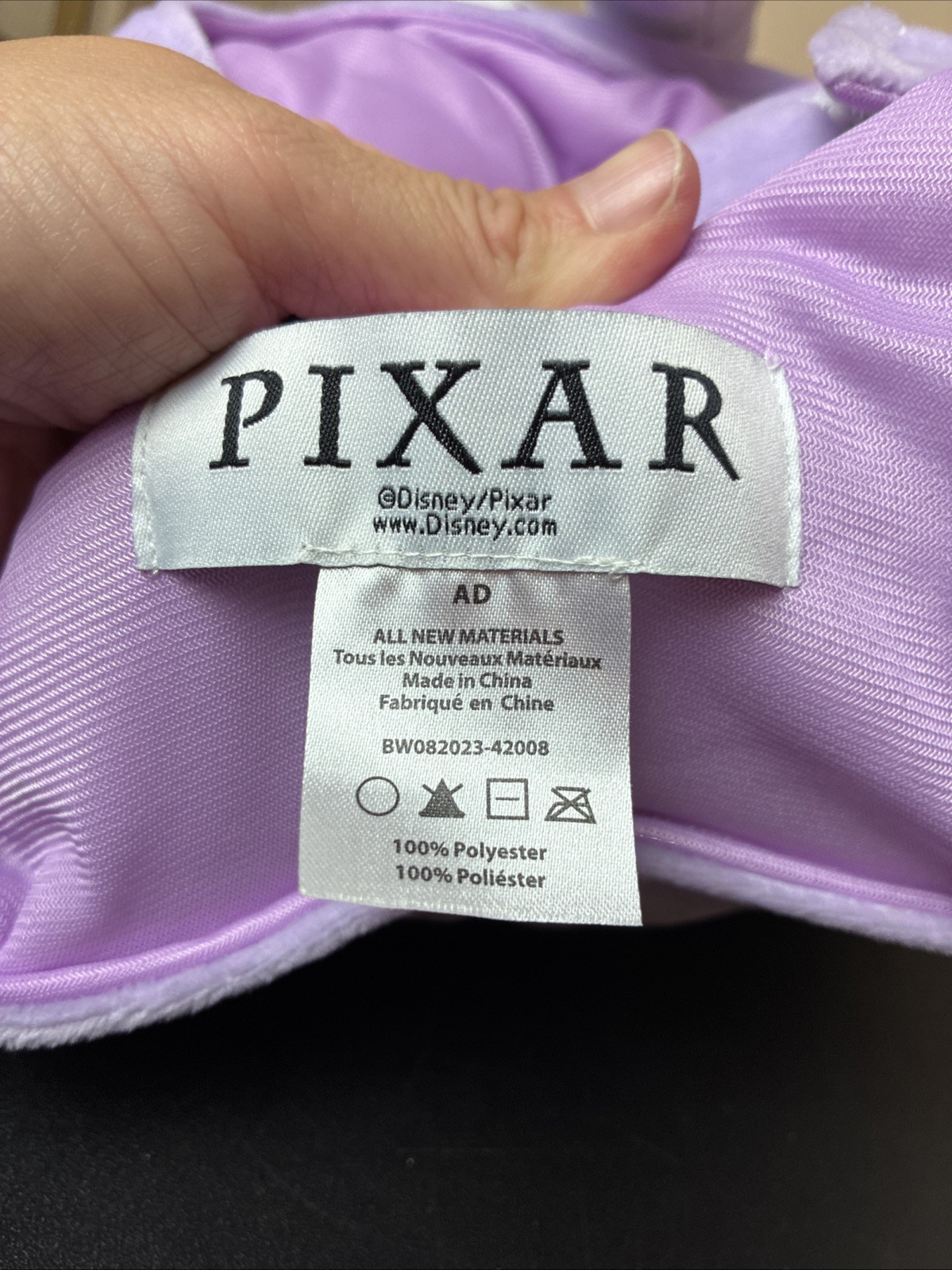 Disney Pixar Inside Out Purple Fear Headpiece Mask Only Adult Size