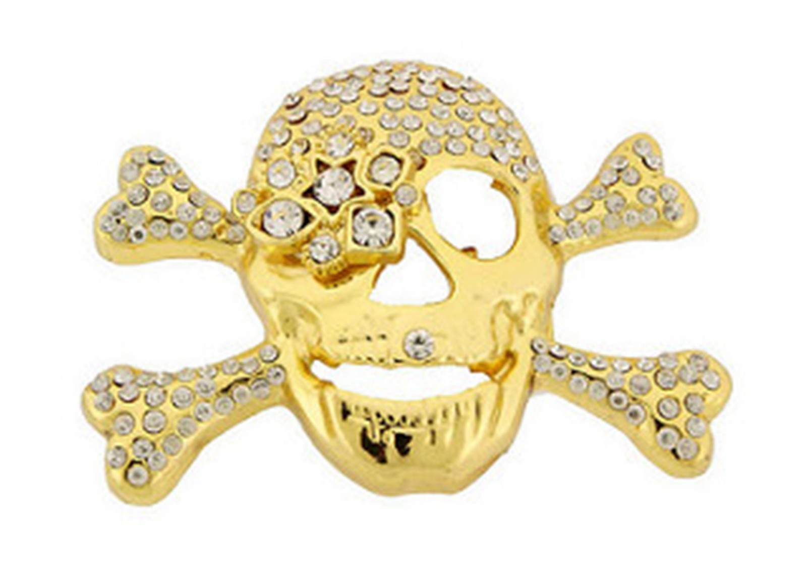 New Men Women Skull Belt Buckle Skeleton Crossbone Fashion Halloween Tattoo Goth