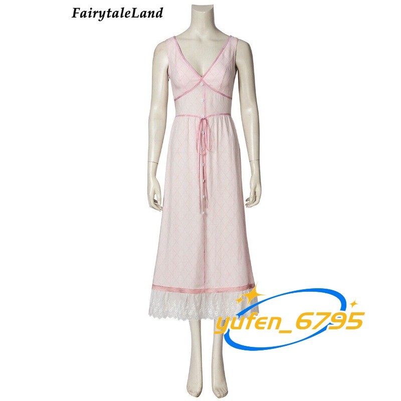 Final Fantasy 7 Aerith Gainsborough Cosplay Costume FF7 Outfit Jacket Bracelets