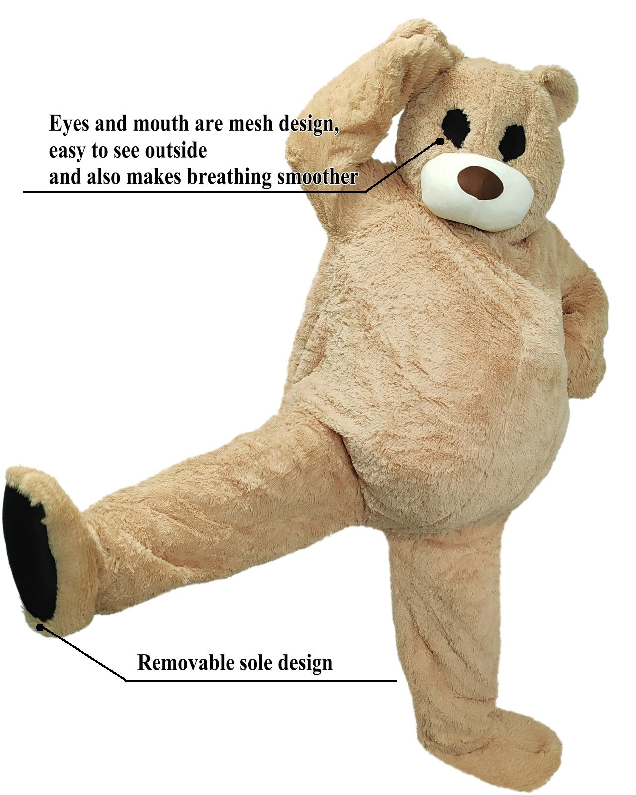 Halloween Dress Up Dancing Bear Mascot Costume Plush Teddy Bear Role Playing