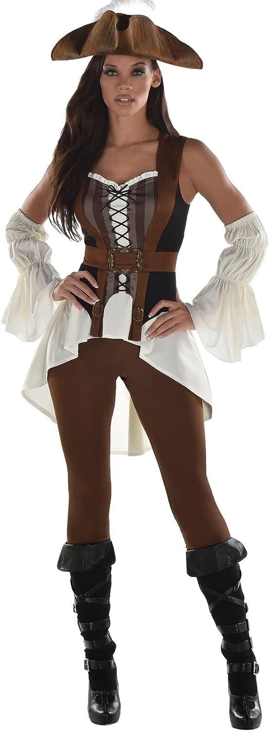 Shipwrecked Pirate Halloween Adult Costume – Medium