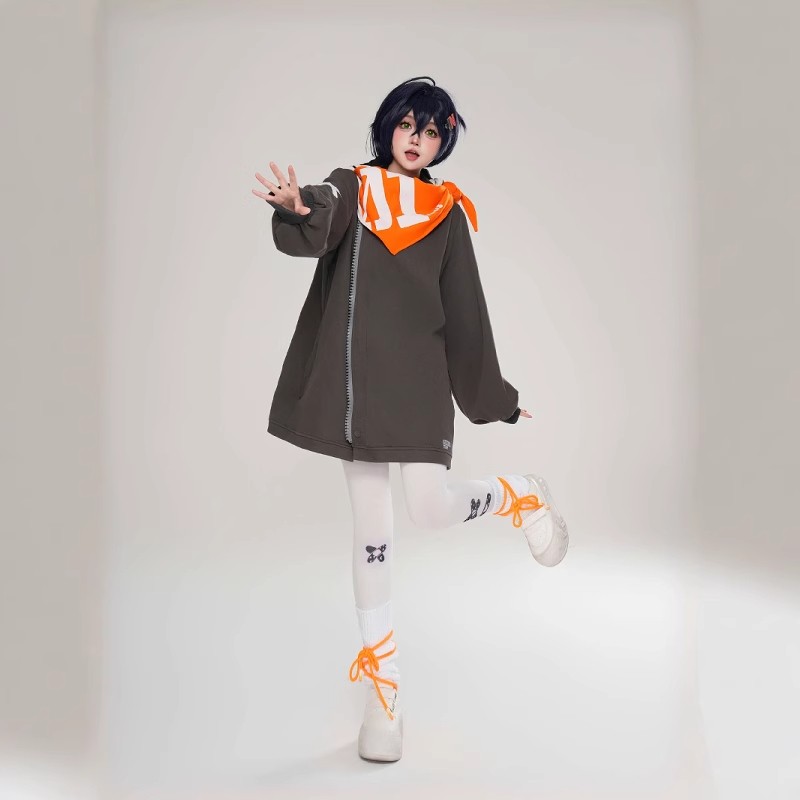 ZZZ Zenless Zone Zero The Bangboo Eous Clothing Hoodie Cosplay Outfit w/Scarf