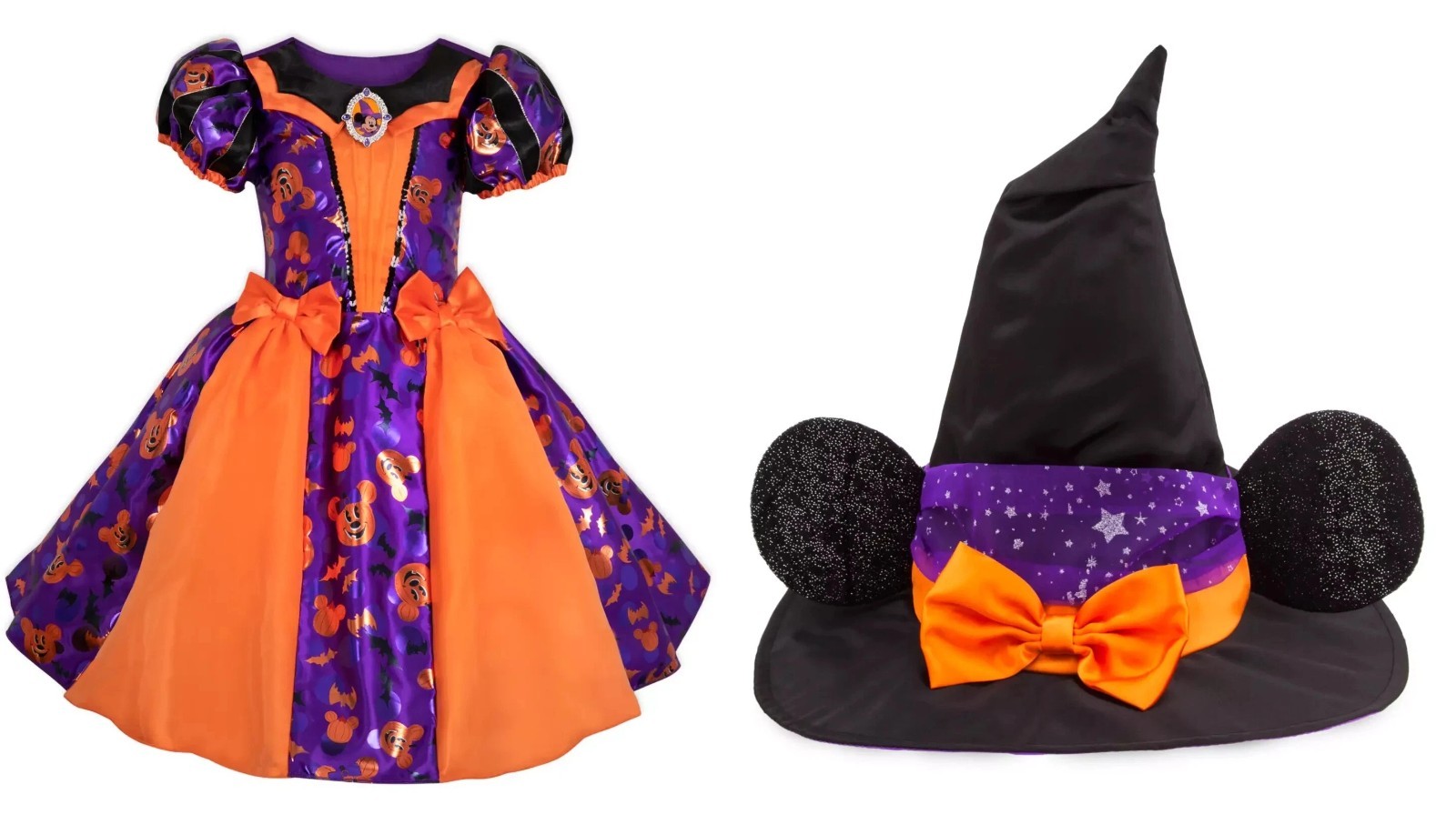 Minnie Mouse Halloween Witch Dress & Hat 2pc Kids Costume Dexlue Set 3 4 5/6 7/8