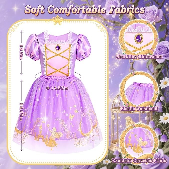 Princess Costumes for Girls, Princess Dress up Clothes for Girl 4-6 Princess …