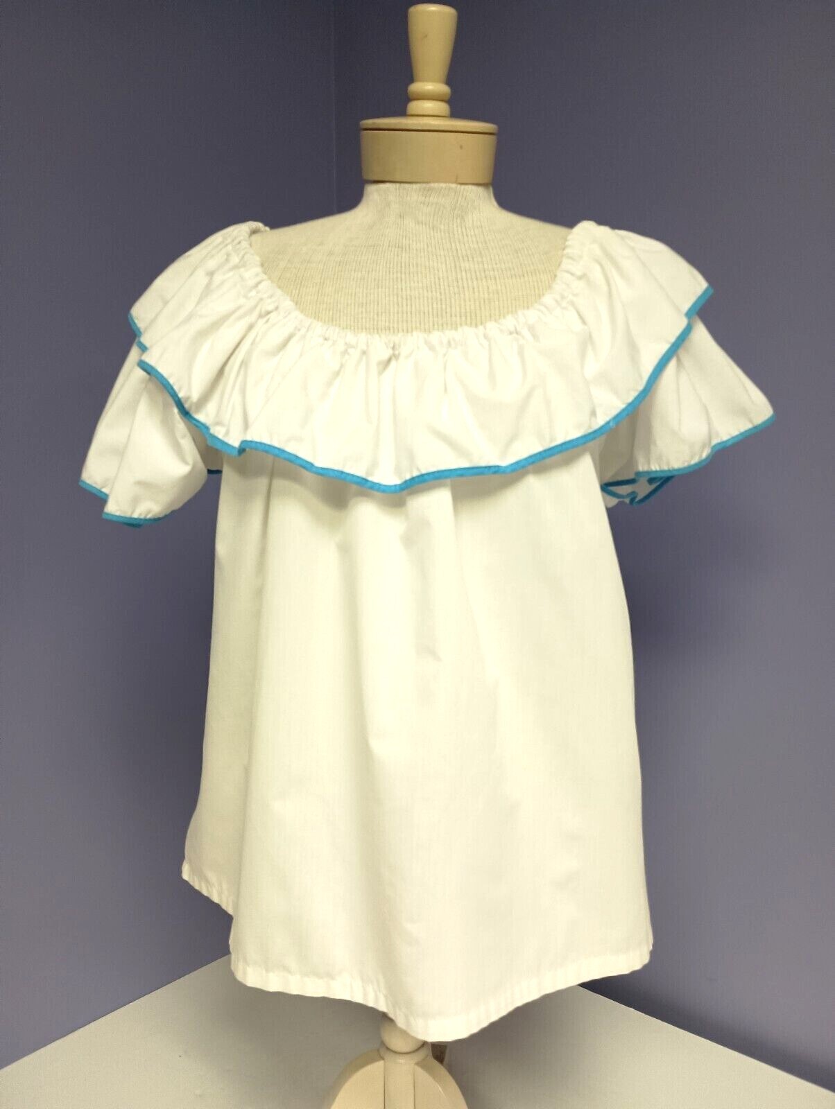 Blouse Ruffled Peasant Blouse 50’s Costume & Multi Use Accessory Top Assorted