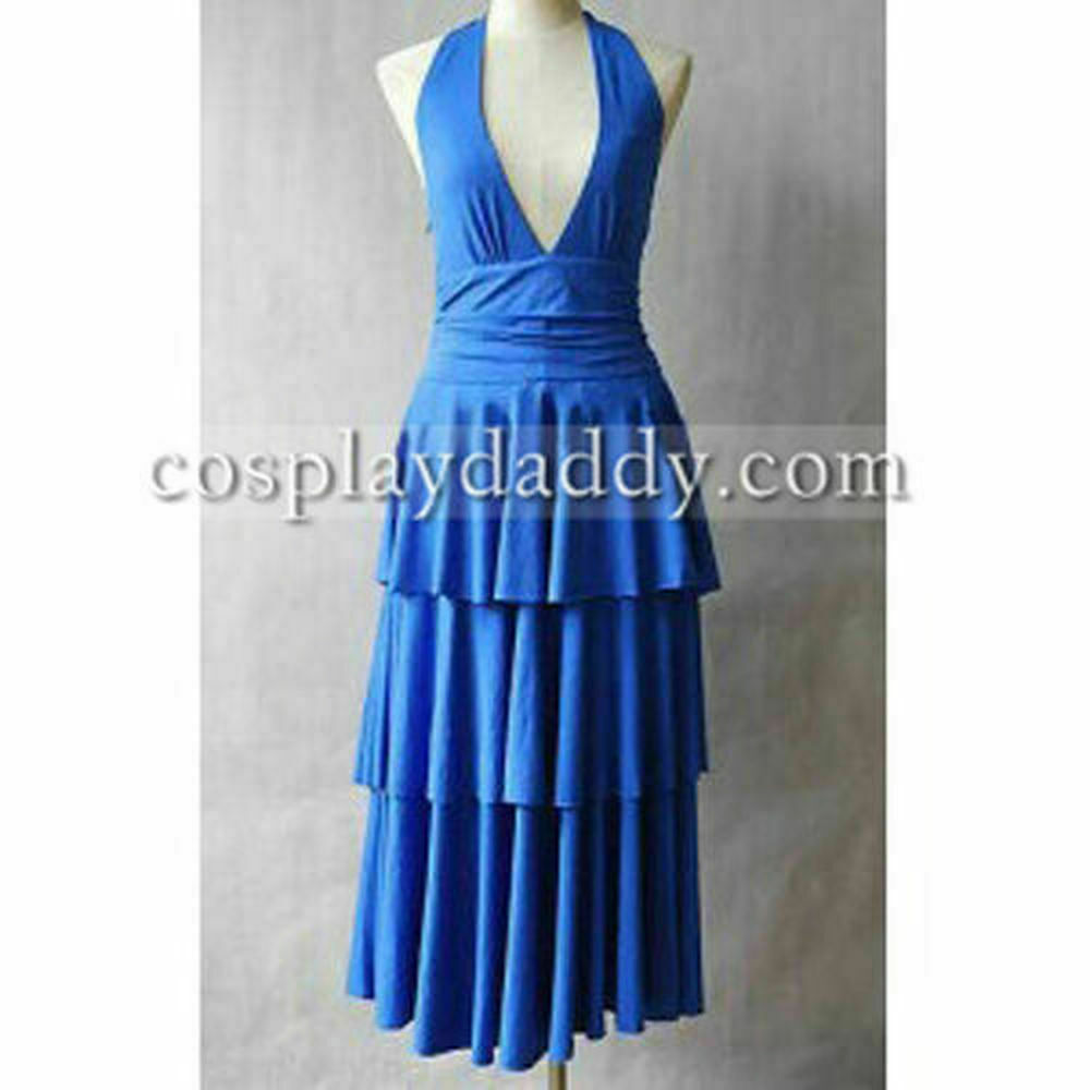 Twilight Bella Swan Dance Party Blue Dress Cosplay Costume