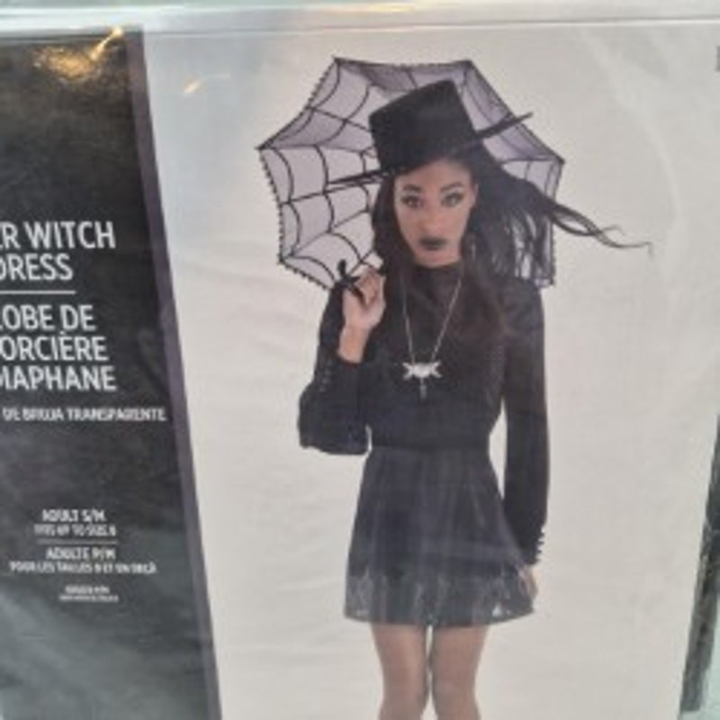 Sheer Witch Gothic Dress Adult Halloween Costume Size S/M Black New