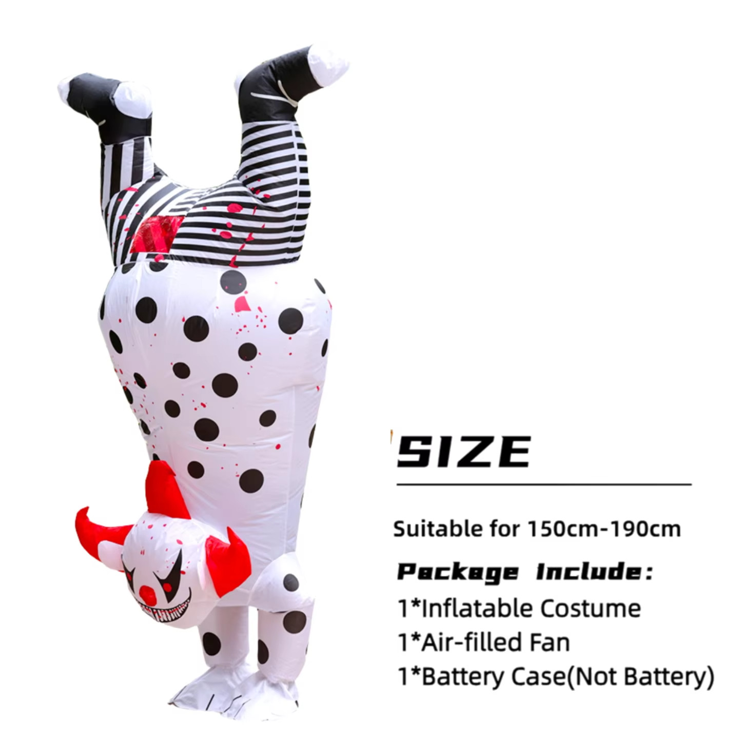 Inverted Evil Clown Inflatable Costume – Adult Halloween Party Ball