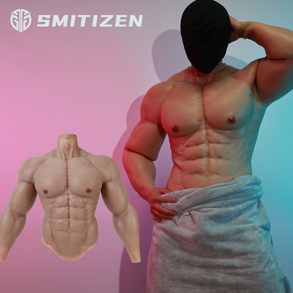 SMITIZEN Silicone Realistic Muscle suit Costume cosplay Fake belly musclar Arms