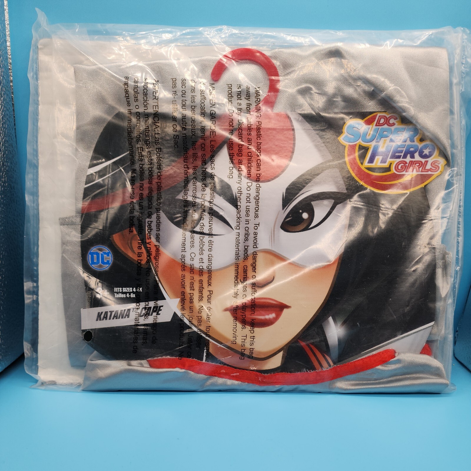 NEW Katana Pretend Play Cape Costume DC SUPER HERO GIRLS