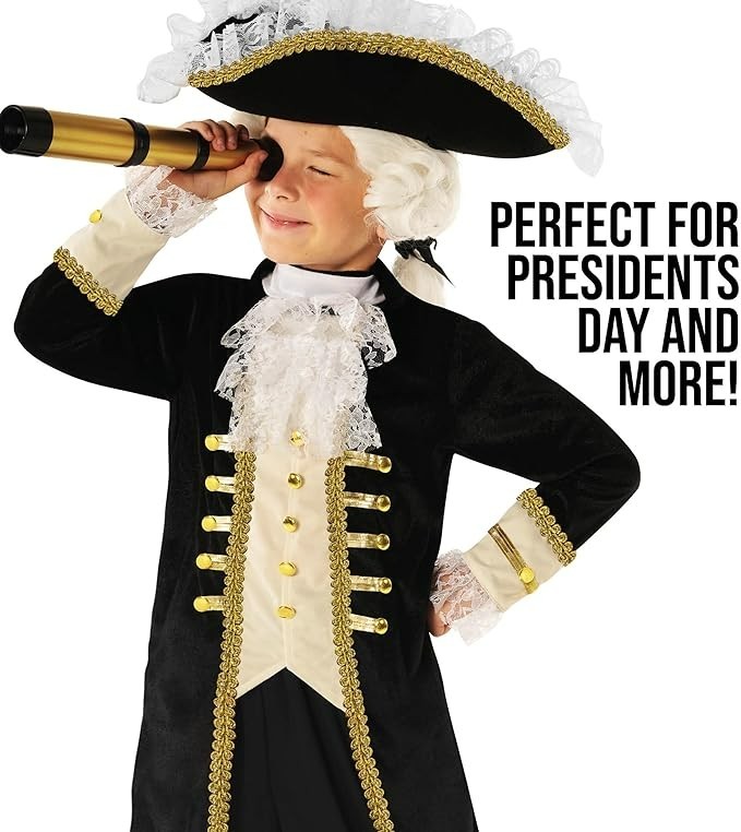 Kids Thomas Jefferson Costume Boys Colonial Founding Father President Hamilton