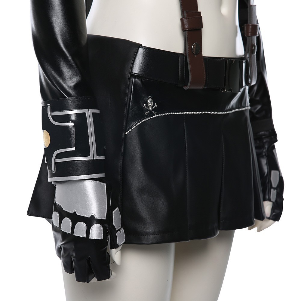 Fantasy VII Remakes Tifa Lockhart Black unifoem fullset Cosplay Costume Tifa Wig