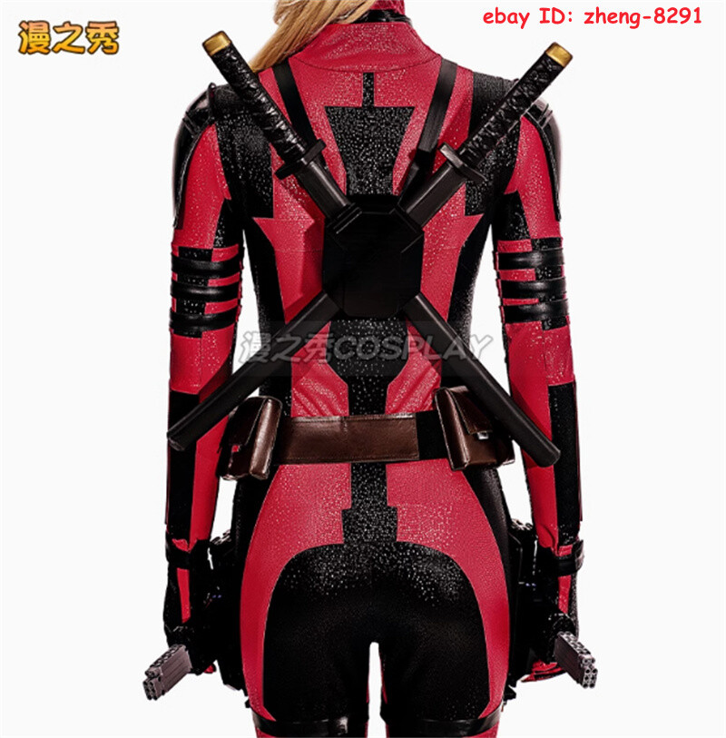 2024 Woman Deadpool 3 Halloween Jumpsuit Outfit Lady Pool Cosplay Bodysuit Suit