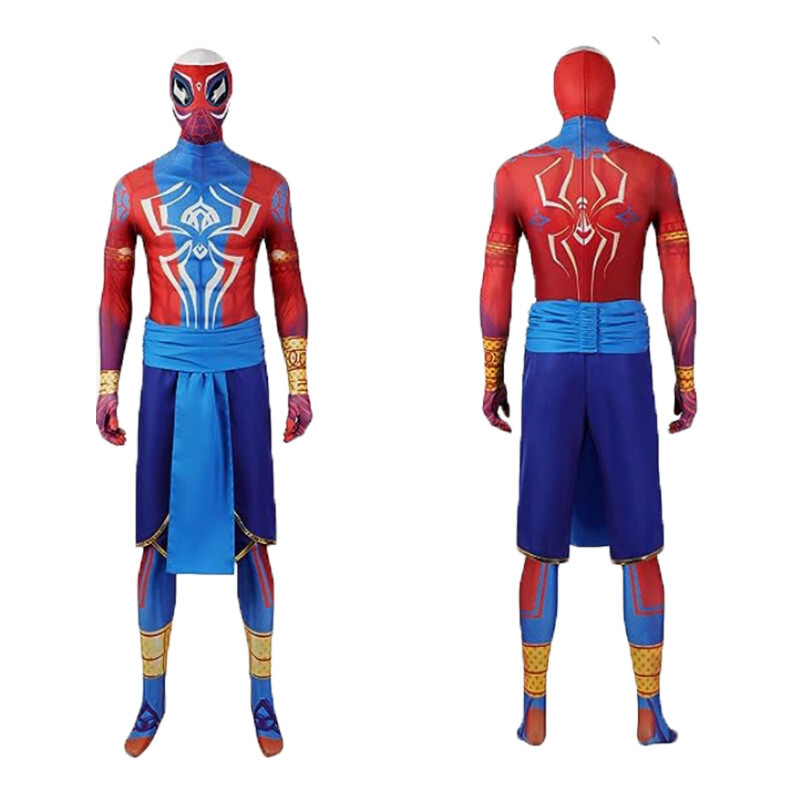 Cosplay Spiderman India Pavitr Mask Jumpsuit Across the Spider Verse Superhero